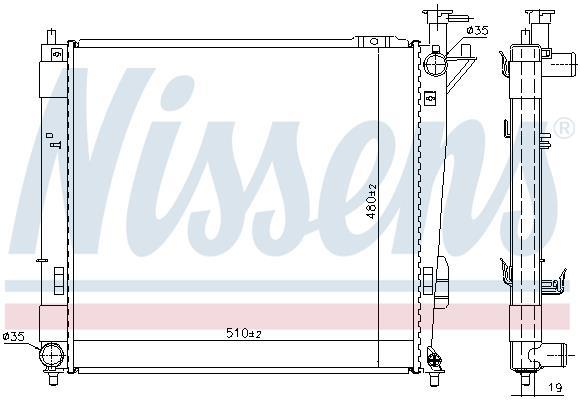 Radiateur moteur (Radiateur de refroidissement) NISSENS 675043