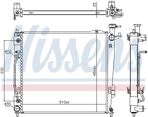 Radiateur moteur (Radiateur de refroidissement) NISSENS 675046