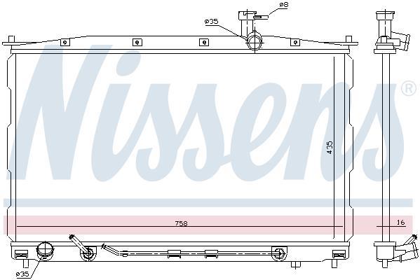 Radiateur moteur (Radiateur de refroidissement) NISSENS 67505