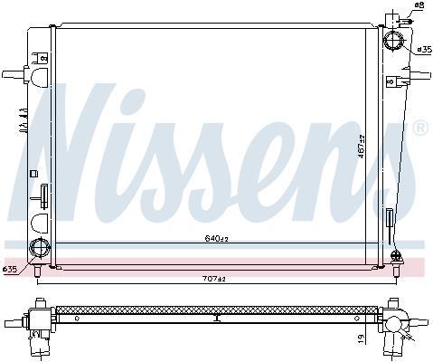 Radiateur moteur (Radiateur de refroidissement) NISSENS 675063