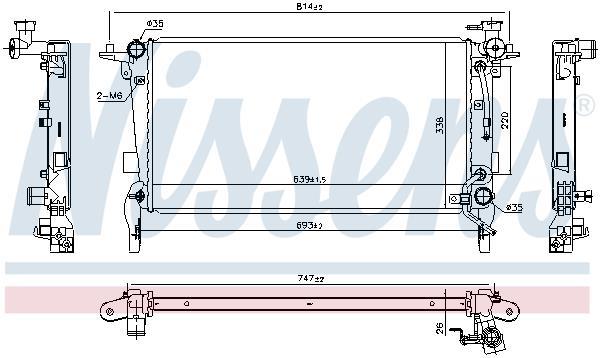 Radiateur moteur (Radiateur de refroidissement) NISSENS 675066