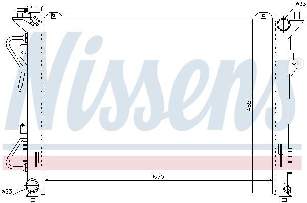 Radiateur moteur (Radiateur de refroidissement) NISSENS 67507
