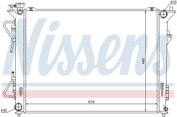 Radiateur moteur (Radiateur de refroidissement) NISSENS 67508