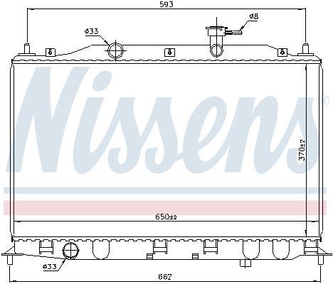 Radiador motor NISSENS 67509