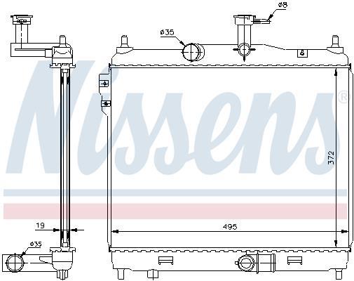 Radiateur moteur (Radiateur de refroidissement) NISSENS ref. 67512