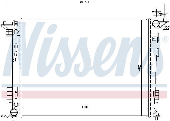 Radiador motor NISSENS 67514