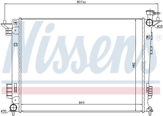 Radiador motor NISSENS 67515
