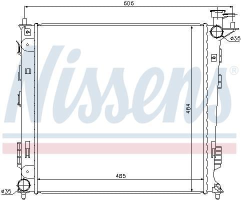 Radiateur moteur (Radiateur de refroidissement) NISSENS ref. 67517