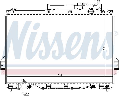 Radiador motor NISSENS ref. 67527