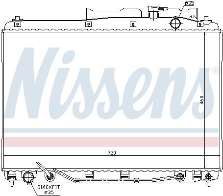 Radiador motor NISSENS 67528