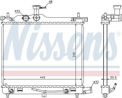 Radiador motor NISSENS ref. 67547