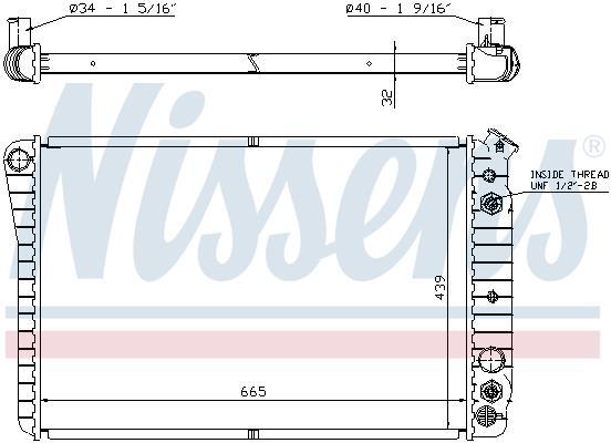 Radiador motor NISSENS 67600