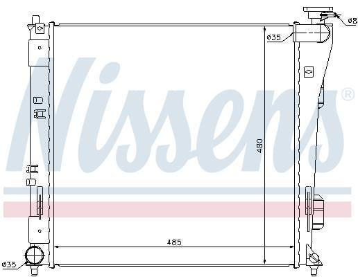 Radiateur moteur (Radiateur de refroidissement) NISSENS ref. 67606