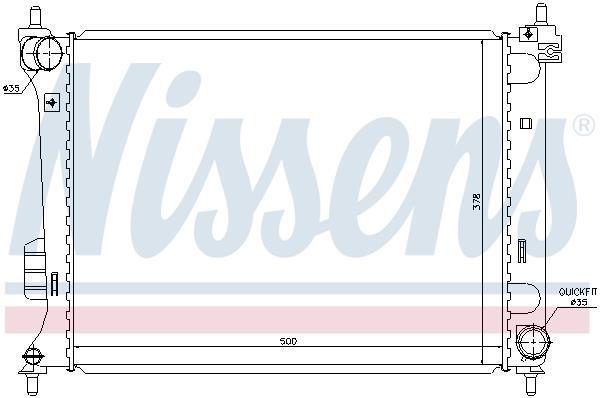 Radiateur moteur (Radiateur de refroidissement) NISSENS 67609