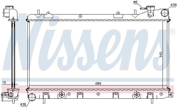 Radiateur moteur (Radiateur de refroidissement) NISSENS 67705A