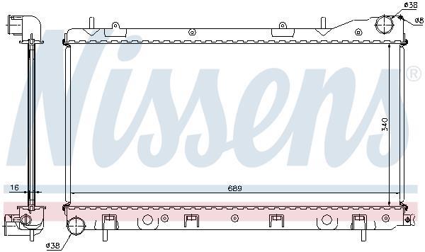 Radiateur moteur (Radiateur de refroidissement) NISSENS 67706A