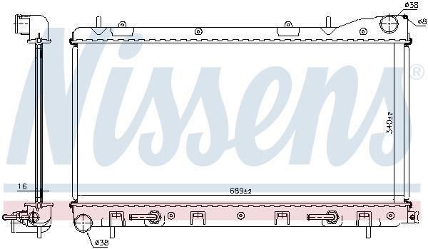 Radiateur moteur (Radiateur de refroidissement) NISSENS 67707A