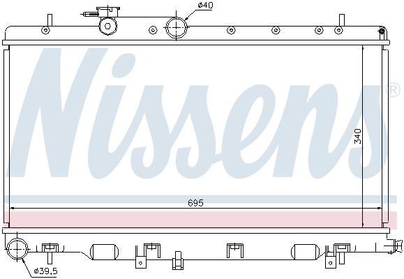 Radiateur moteur (Radiateur de refroidissement) NISSENS 67708