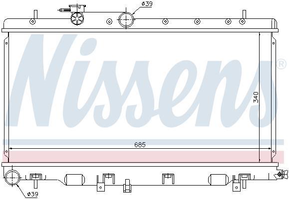 Radiateur moteur (Radiateur de refroidissement) NISSENS 67709