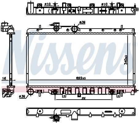Radiateur moteur (Radiateur de refroidissement) NISSENS 67711
