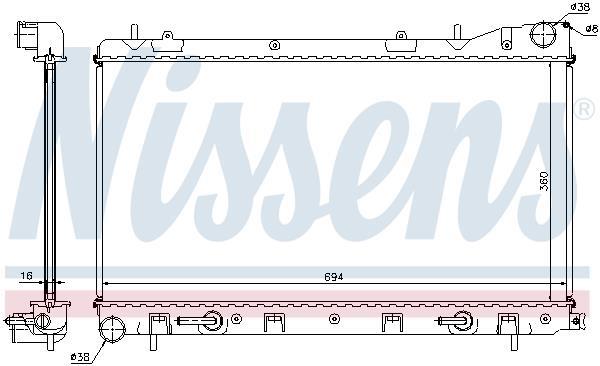 Radiateur moteur (Radiateur de refroidissement) NISSENS ref. 67712