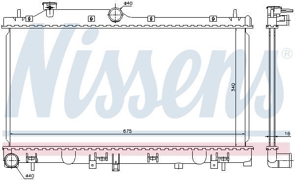Radiateur moteur (Radiateur de refroidissement) NISSENS 67719
