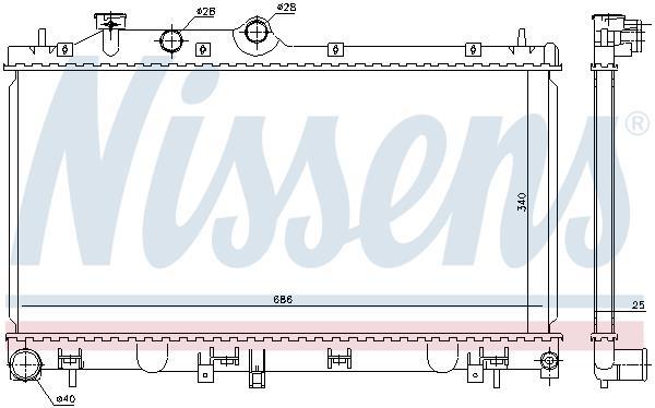 Radiateur moteur (Radiateur de refroidissement) NISSENS 67721