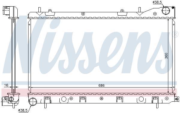 Radiateur moteur (Radiateur de refroidissement) NISSENS 67726