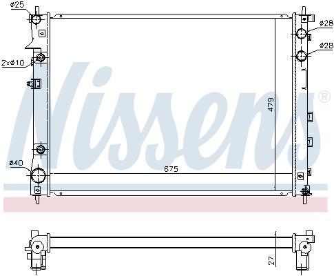 Radiateur moteur (Radiateur de refroidissement) NISSENS 67727