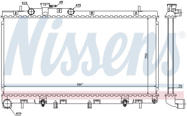 Radiateur moteur (Radiateur de refroidissement) NISSENS 67729