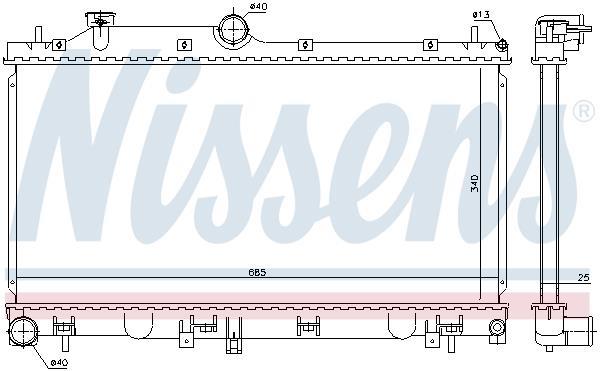 Radiateur moteur (Radiateur de refroidissement) NISSENS 67736