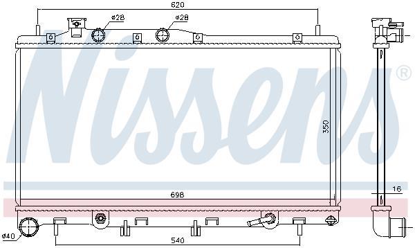 Radiateur moteur (Radiateur de refroidissement) NISSENS 67739