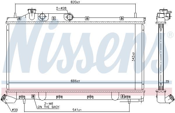 Radiateur moteur (Radiateur de refroidissement) NISSENS 67743
