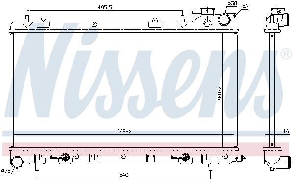 Radiateur moteur (Radiateur de refroidissement) NISSENS 67747