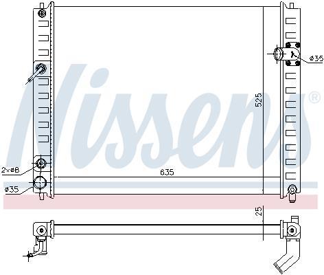 Radiateur moteur (Radiateur de refroidissement) NISSENS 68091