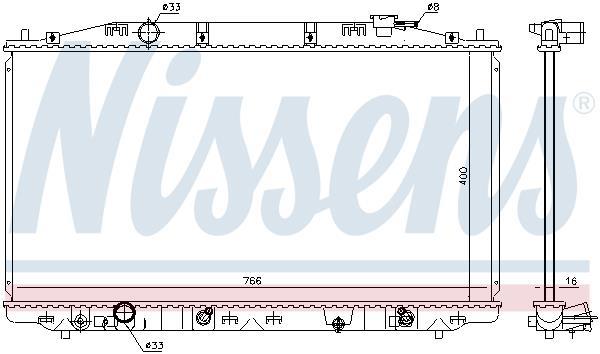 Radiateur moteur (Radiateur de refroidissement) NISSENS 68096