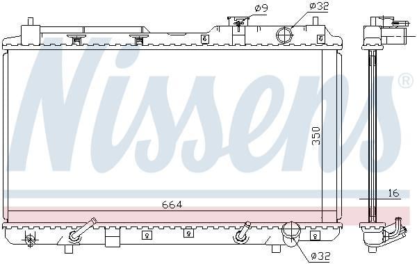 Radiador motor NISSENS 681021