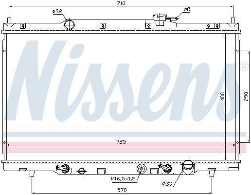 Radiador motor NISSENS 68106