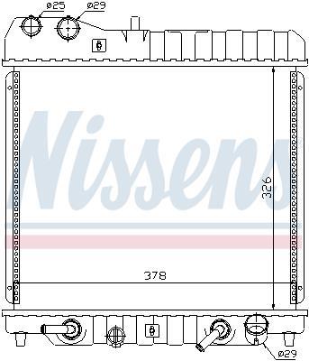 Radiateur moteur (Radiateur de refroidissement) NISSENS 68111
