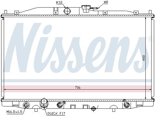 Radiador motor NISSENS 68112