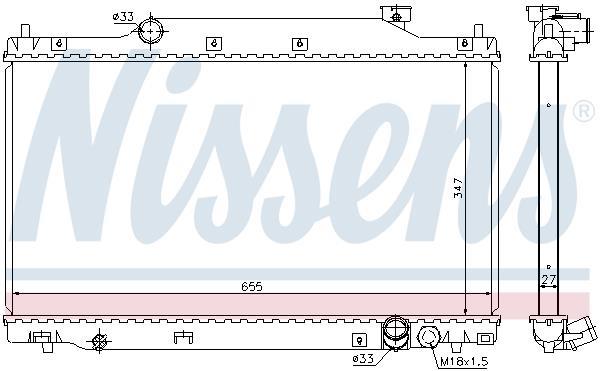 Radiateur moteur (Radiateur de refroidissement) NISSENS 68114