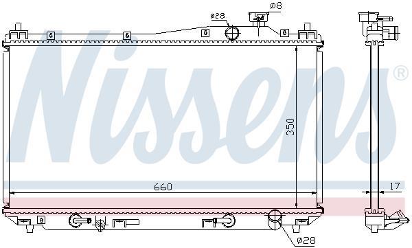Radiateur moteur (Radiateur de refroidissement) NISSENS 68115