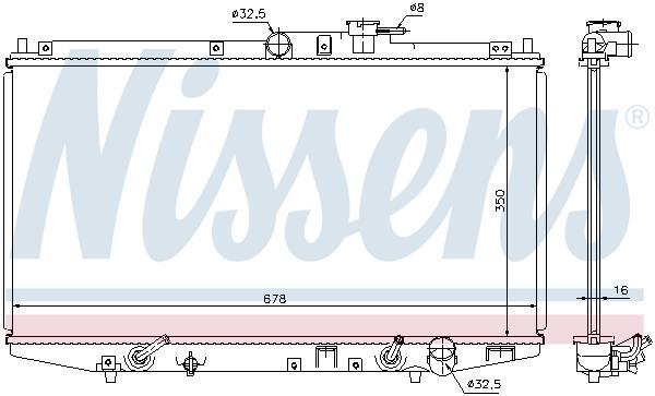 Radiateur moteur (Radiateur de refroidissement) NISSENS 68117