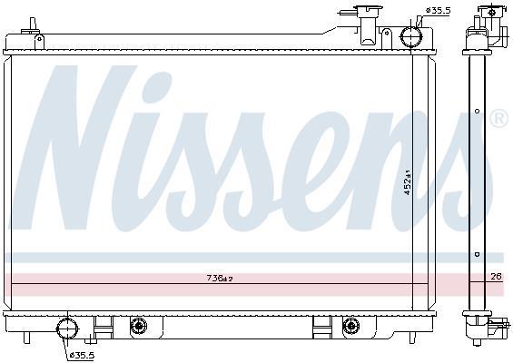 Radiateur moteur (Radiateur de refroidissement) NISSENS 68119
