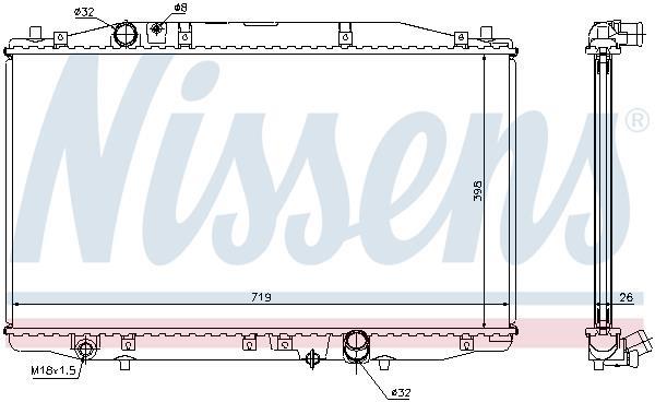 Radiateur moteur (Radiateur de refroidissement) NISSENS 68131