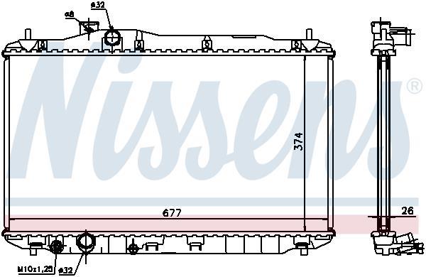 Radiateur moteur (Radiateur de refroidissement) NISSENS 68134A