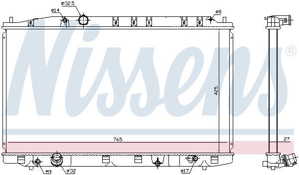 Radiateur moteur (Radiateur de refroidissement) NISSENS 68137