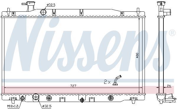 Radiateur moteur (Radiateur de refroidissement) NISSENS ref. 681372