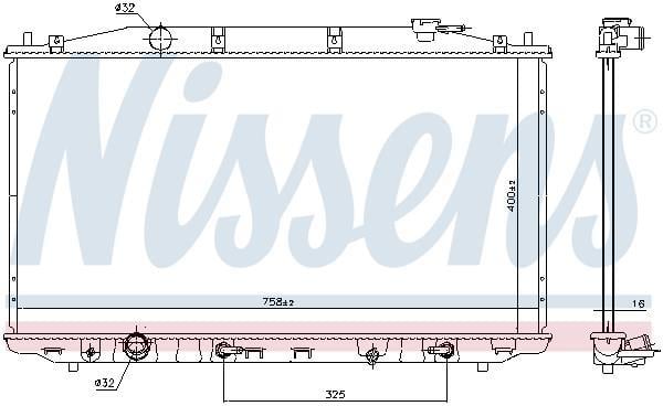 Radiateur moteur (Radiateur de refroidissement) NISSENS 68138