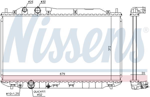 Radiateur moteur (Radiateur de refroidissement) NISSENS 681384